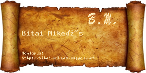 Bitai Mikeás névjegykártya